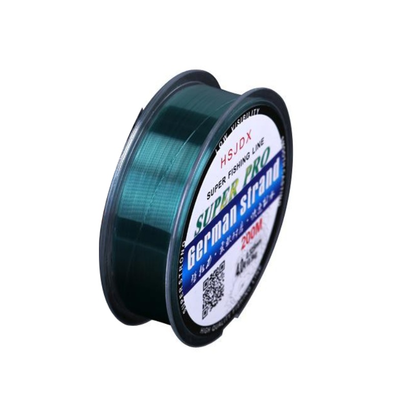 Germany Imported Nylon Fishing Line 200m with Strong Pulling Force Soft  Wear-resistant Fast Cutting Water Invisible Fishing Line Main Line Sub Line
