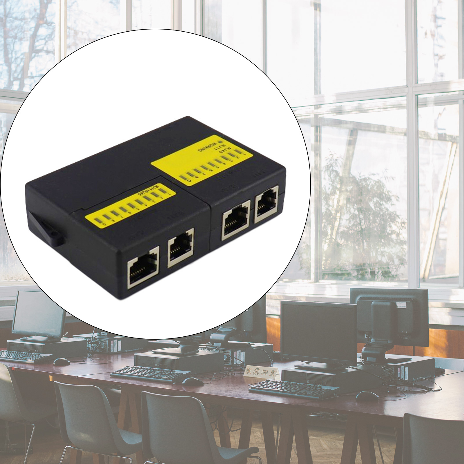 Mini kiểm tra cáp mạng cho lan điện thoại RJ45 RJ11 dòng che chắn dây mạng