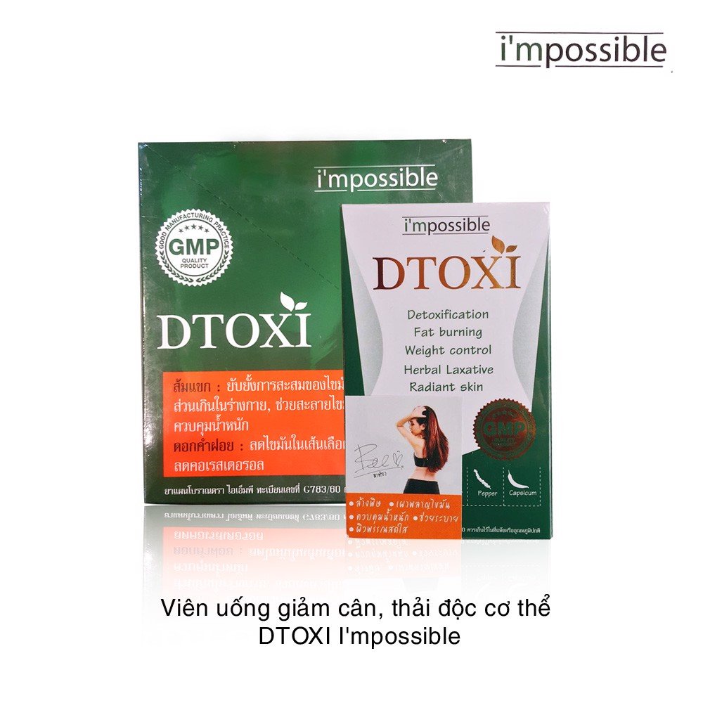 Viên uống thải độc giảm cân Dtoxi Impossible Thái Lan