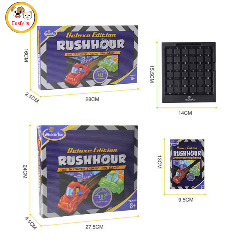 Rush Hour Traffic Jam Logic Game Children Car Set Logical Thinking Reasoning Board Game