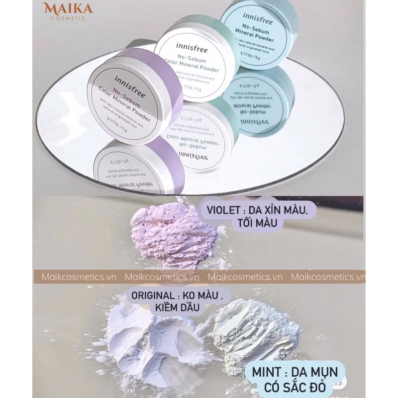 PHẤN PHỦ BỘT INNISFREE NO-SEBUM MINERAL COLOR POWER