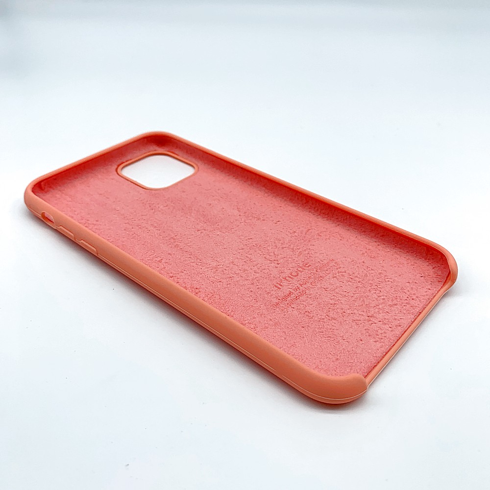 iPhone 11 Pro Max High Quality Apple Silicone Case Slim Fit Smooth Touch Anti Slip Shockproof Back Cover with Velvet Lining Interior. 