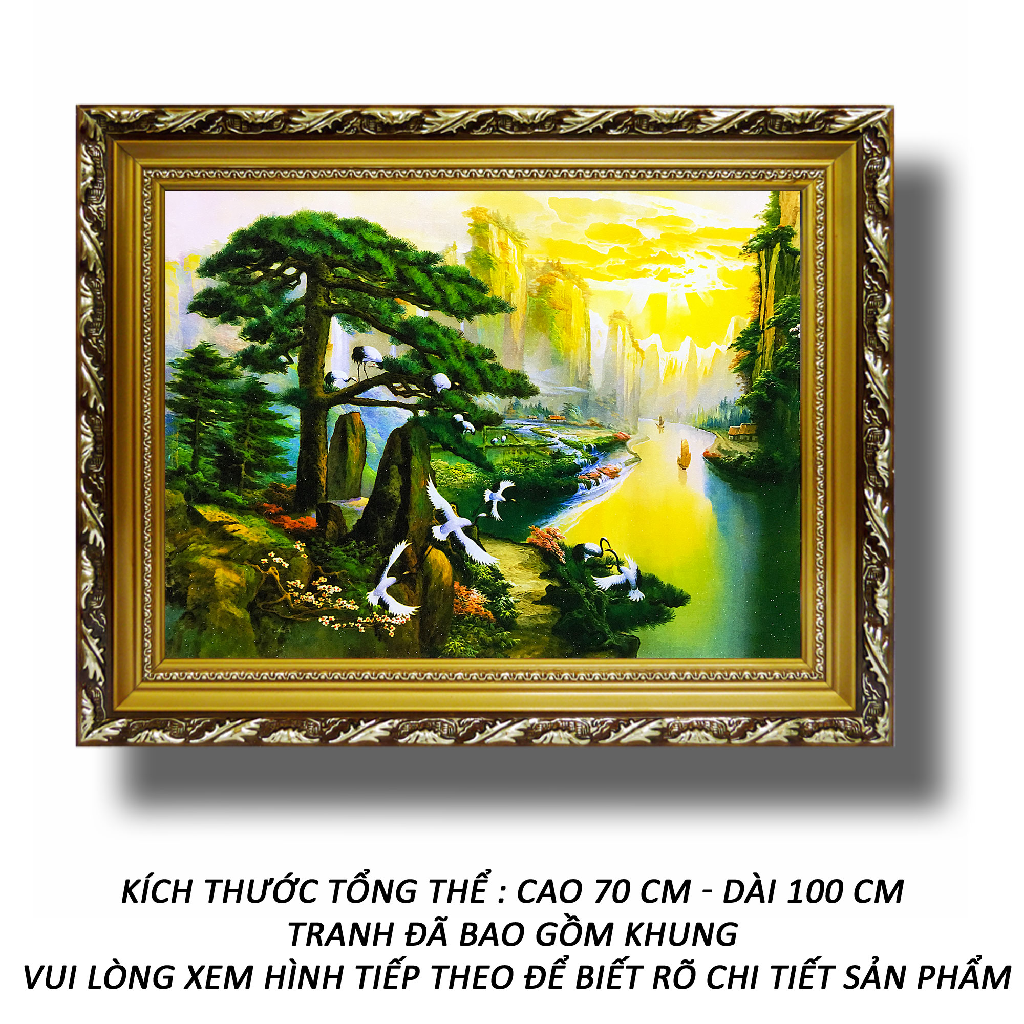 Tranh phong thủy - sơn thủy hữu tình 38 - tranh minh hiền