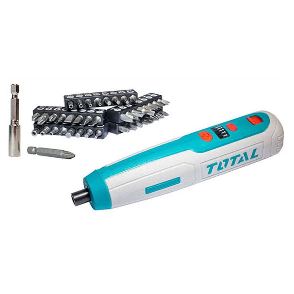 Máy bắn vít mini dùng pin 4v TOTAL TSDLI0406 máy siết vít có đèn led đảo chiều đầu lục giác