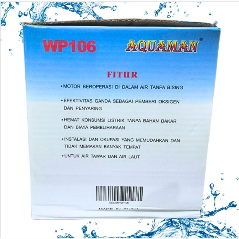 AQUAMAN WP 106 Pompa kolam aquarium air mancur Submersible Pump