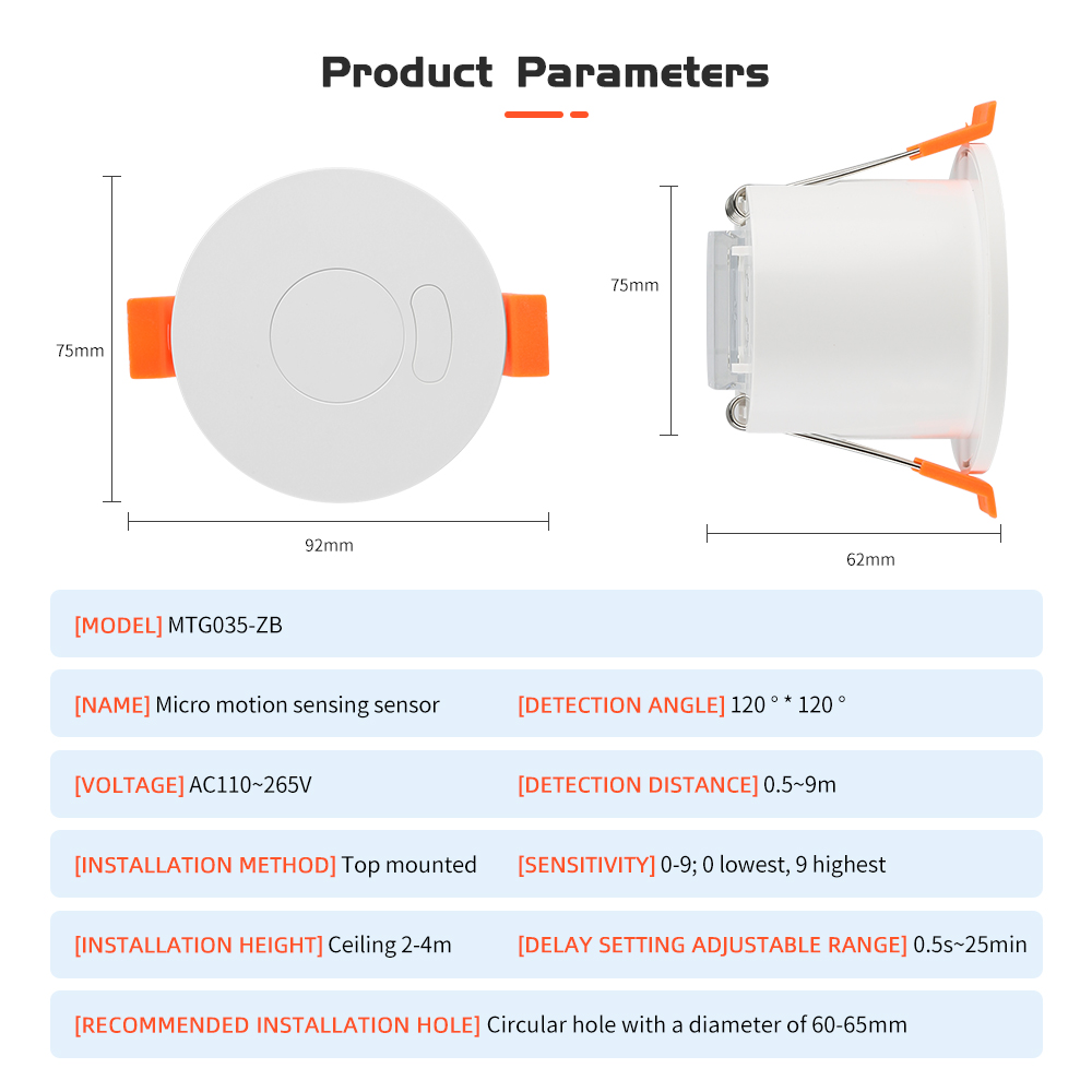 Dueplay 🍉Ready Stock 🍉 Tuya Zigbee wifi 24G Human Presence Sensor Light Illumination Brightness Sensor MmWave Sensing Human Micro Motion Detection Static Sensor PIR Motion Sensor Oct.