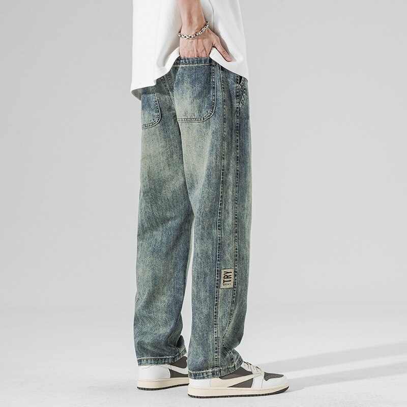 Men's Baggy Jeans Stoned Light Blue | Martin Valen-saigonsouth.com.vn