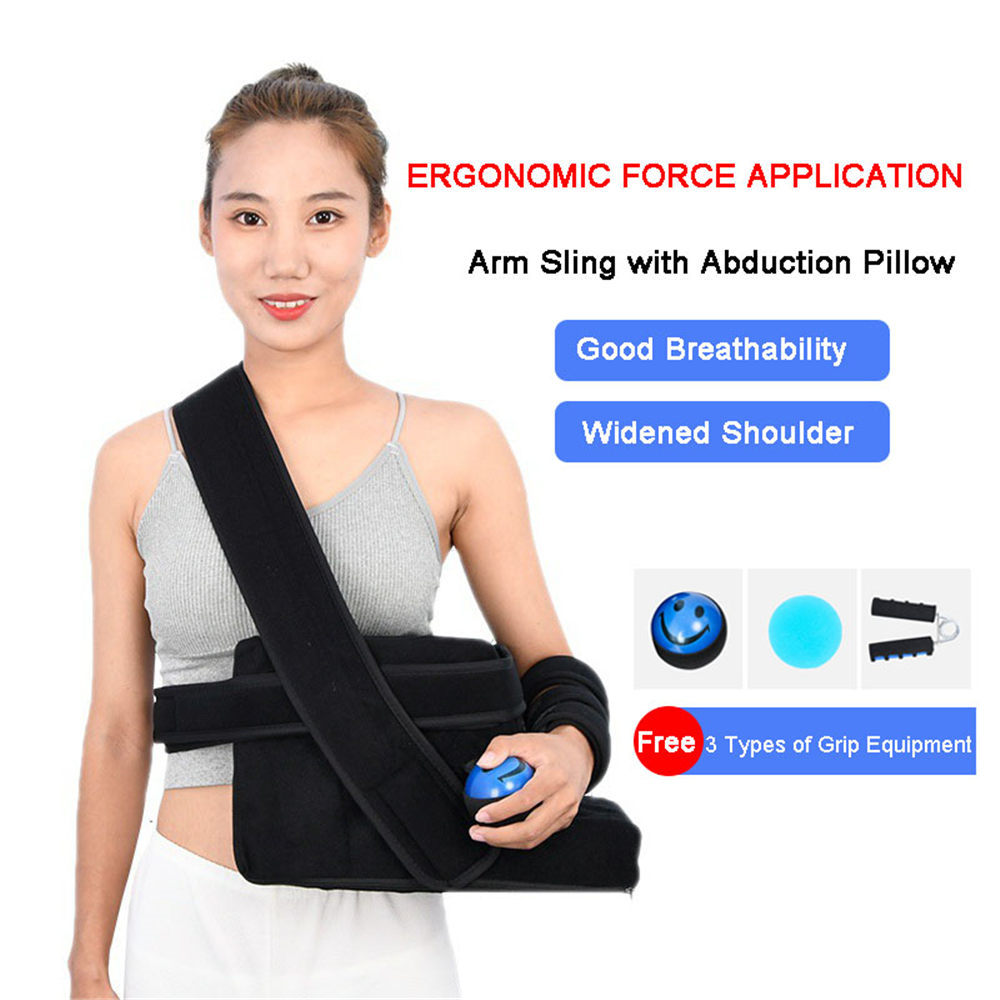Shoulder Sling with Abduction Pillow with Strap Application