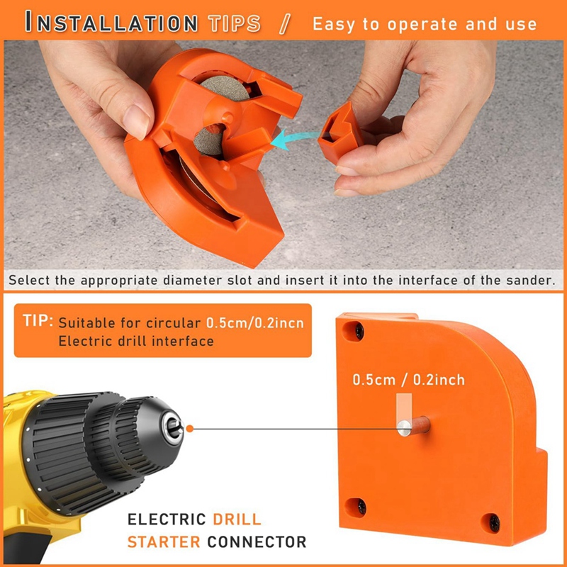Multipurpose Drill Bit Grinding Sharpener,Electric Drill Bit Sharpener for All Bits Portable Drill Grinder Grinding Tool Durable Easy Install Easy to Use