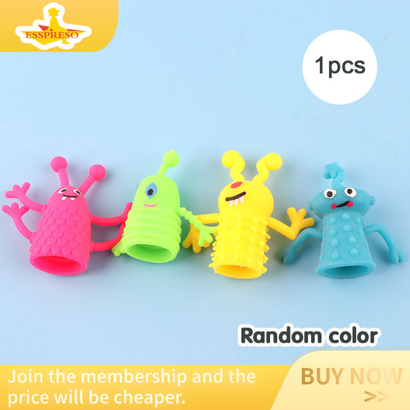 Esspreso Novelty Animal Finger Doll Wholesale Can Pack Gacha Soft Gummini Monster Kids Interactive Finger Doll