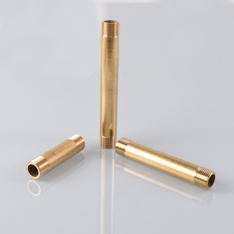 1/2 extension pipe double external wire direct seamless pipe copper pipe external thread extension thread copper joint fittings