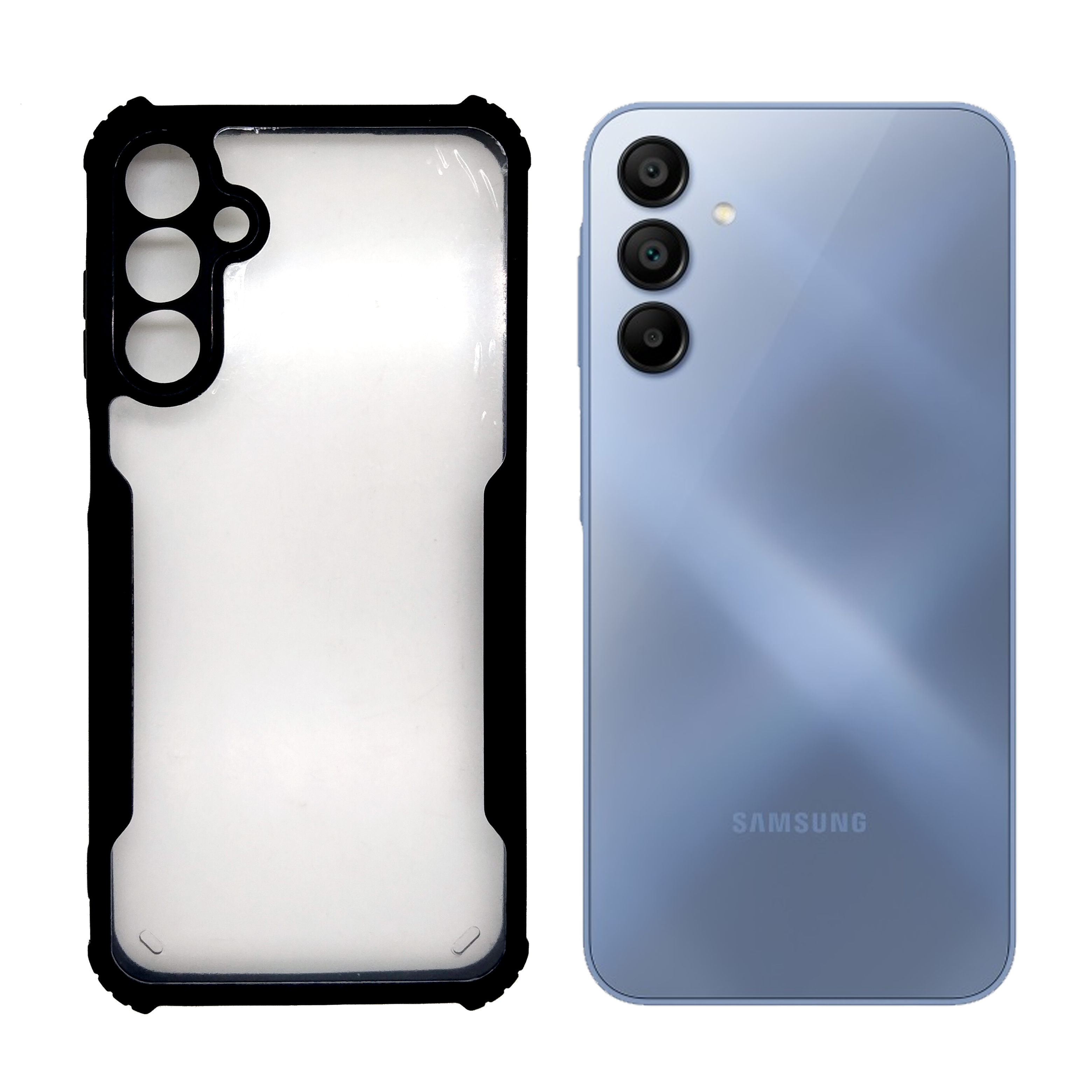 Samsung A15 ipaky case Soft Silicone TPU Back Cover Premium Semi Transparent Shockproof Bumper Case with Hardy Edges Extra Alloy Outer Protection New Luxury Design Protective Mobile Phone Case for Samsung A15. 