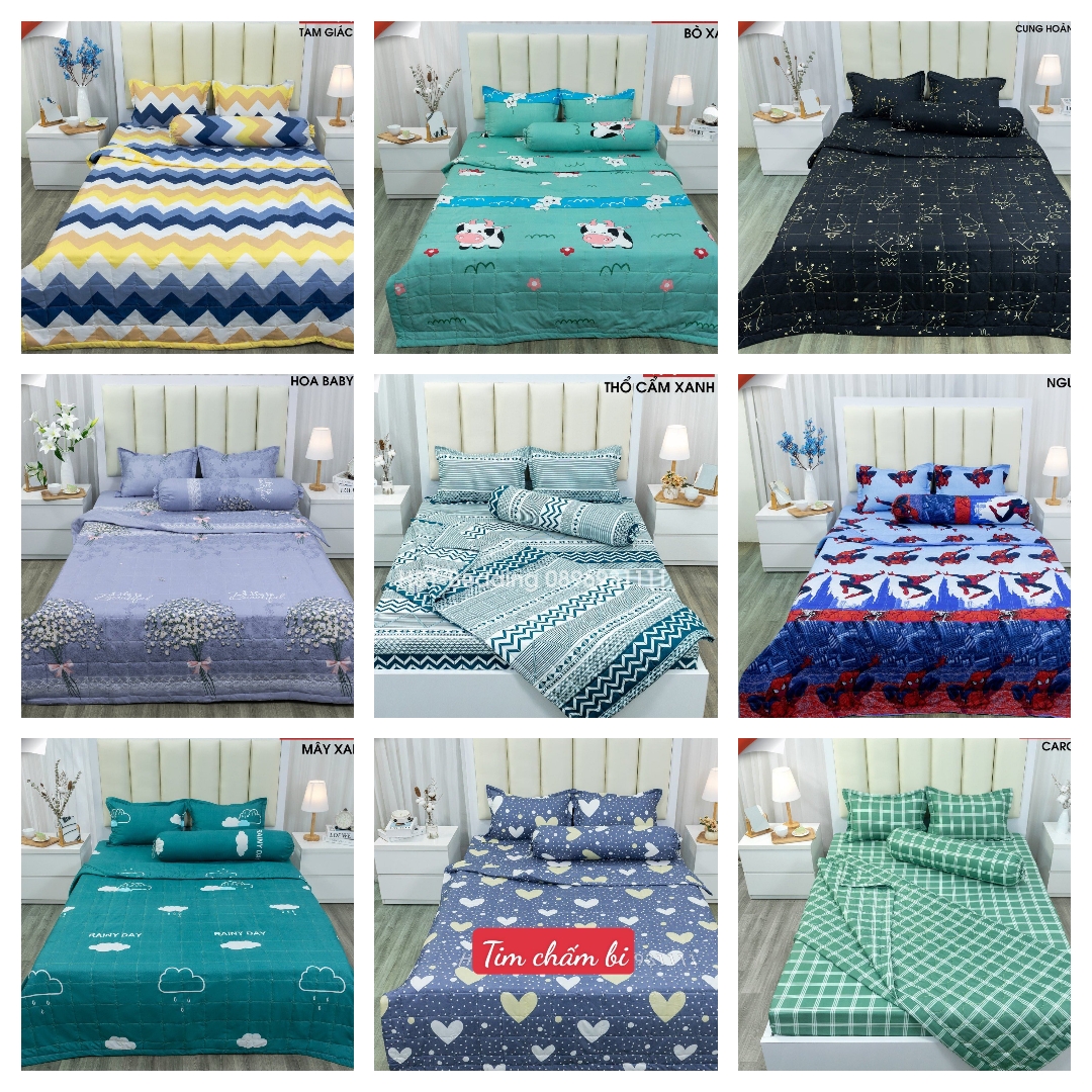 ga trải giường  1m8x2m chất cotton poly có chọn mẫu