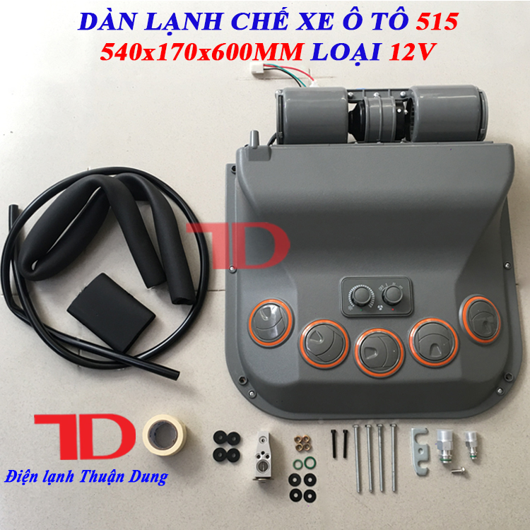 Dàn lạnh chế xe ô tô 515 537x495x153mm loại 12V, Dàn Lạnh Chế 515 mẫu mới 5 cửa loại 12V - SL5000 KT 540x170x600mm - Điện Lạnh Thuận Dung