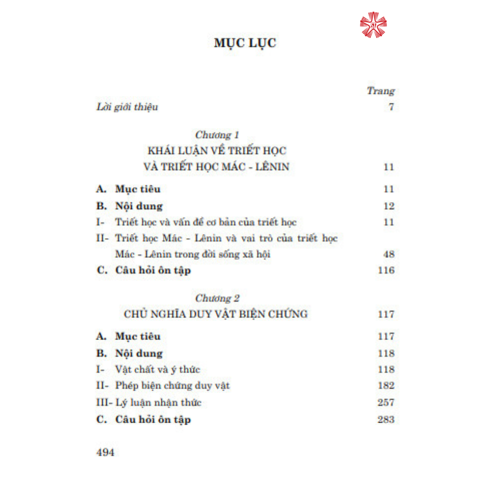Giáo trình triết học Mác - LêNin (Dành cho bậc đại học hệ không chuyên lý luận chính trị)