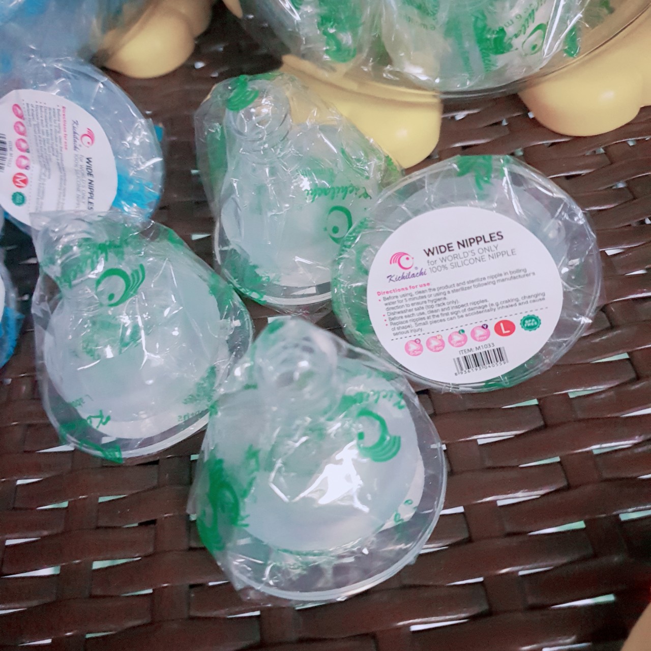 Núm vú cổ rộng silicon siêu mềm KICHI Size S, M, L, Y