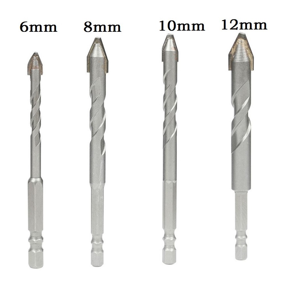 Toolstar 1Pcs Ceramic Tile Glass Triangular Drill Bit 6/8/10/12mm For Concrete Plastic Soft Metal