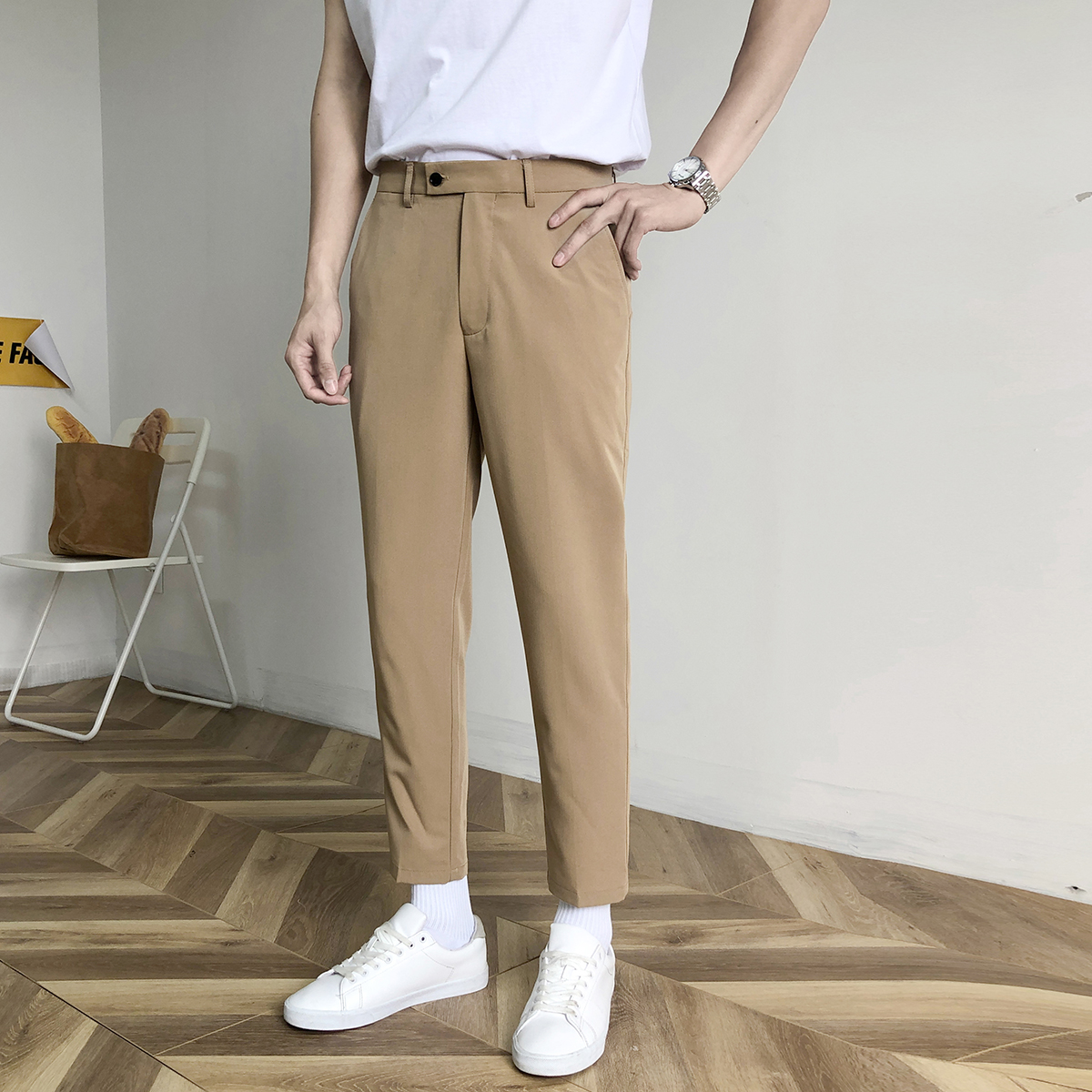 skinny cropped suit pants