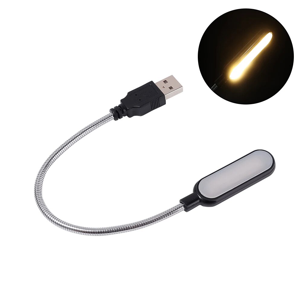 Portable USB LED Mini Book Reading Light Lamp Travel Table Lamp PC Computer Laptop Notebook Flexible Bendable Night Light