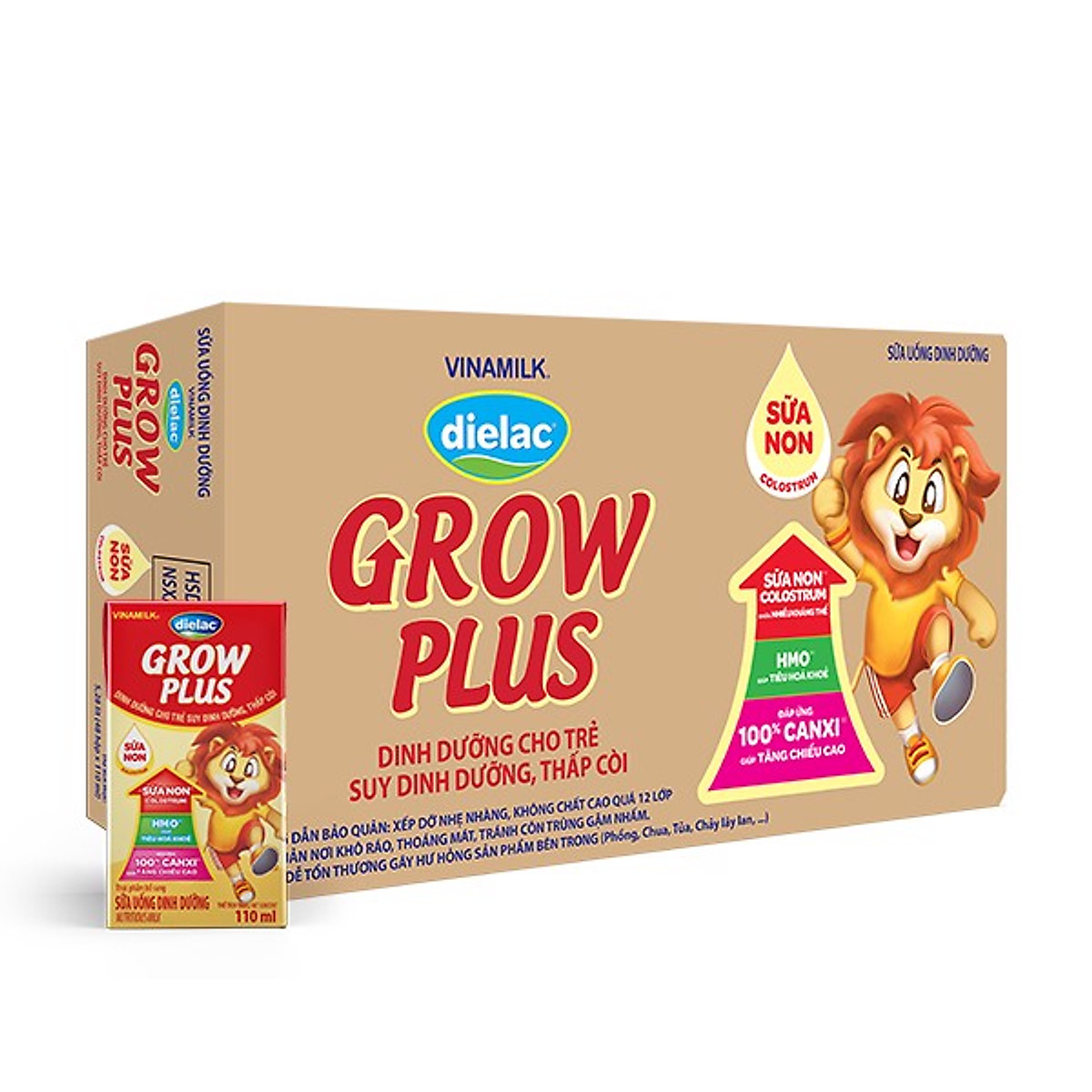 Thùng sữa bột pha sẵn Dielac Grow Plus Đỏ 180ml (48 hộp)- HSD mới