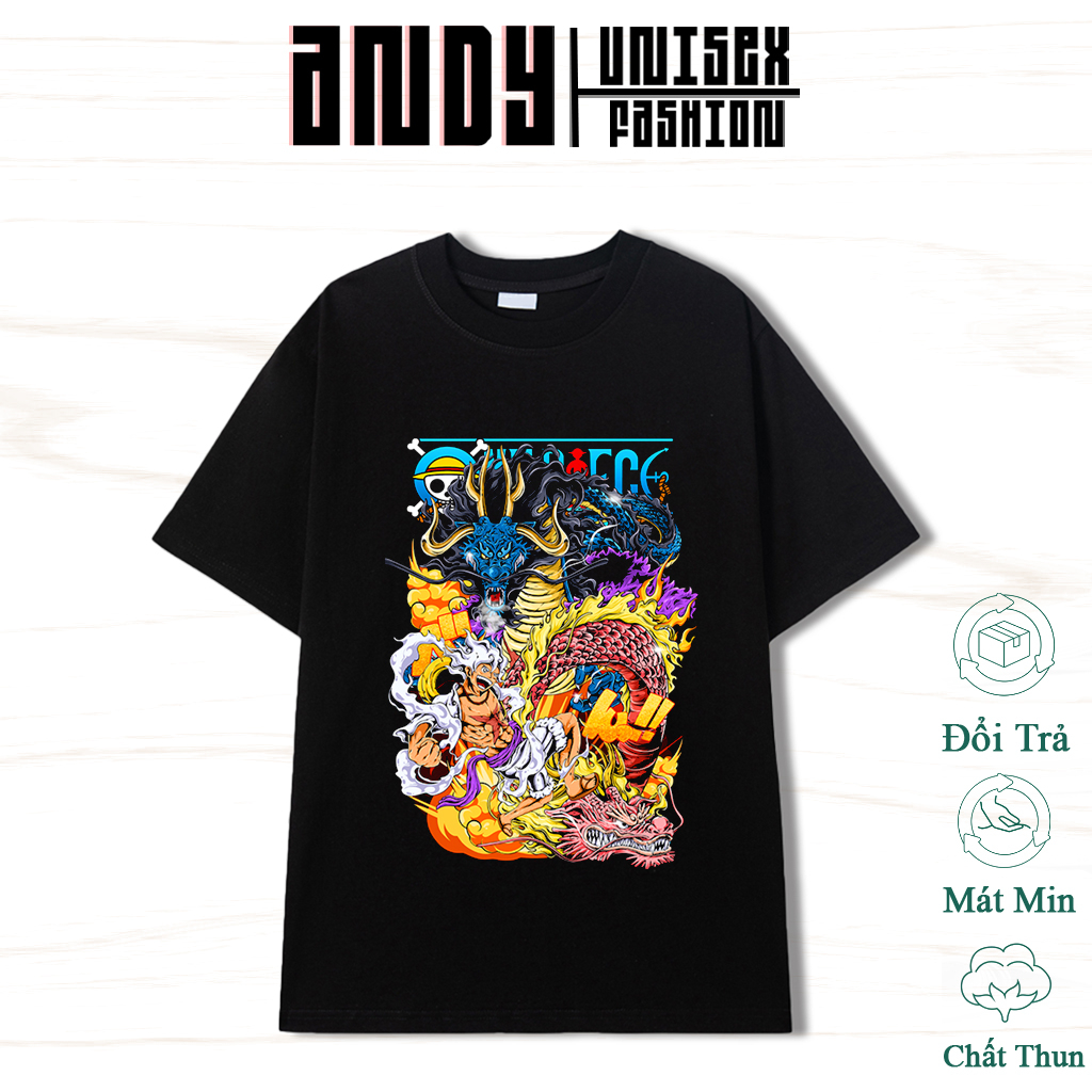 BST Áo thun One Piece, Áo phông Anime in hình Luffy, ACE, Sanji, Zoro, Mẫu áo thun in hình có size trẻ em