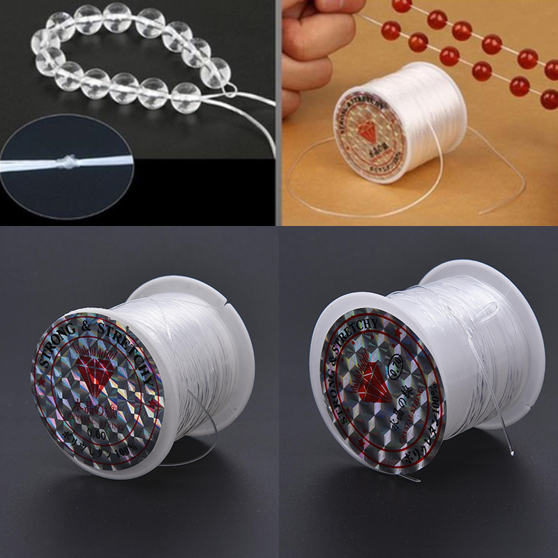 1 Roll Thread Beading String Transparent Inelastic Bracelet Necklace DIY Making. 