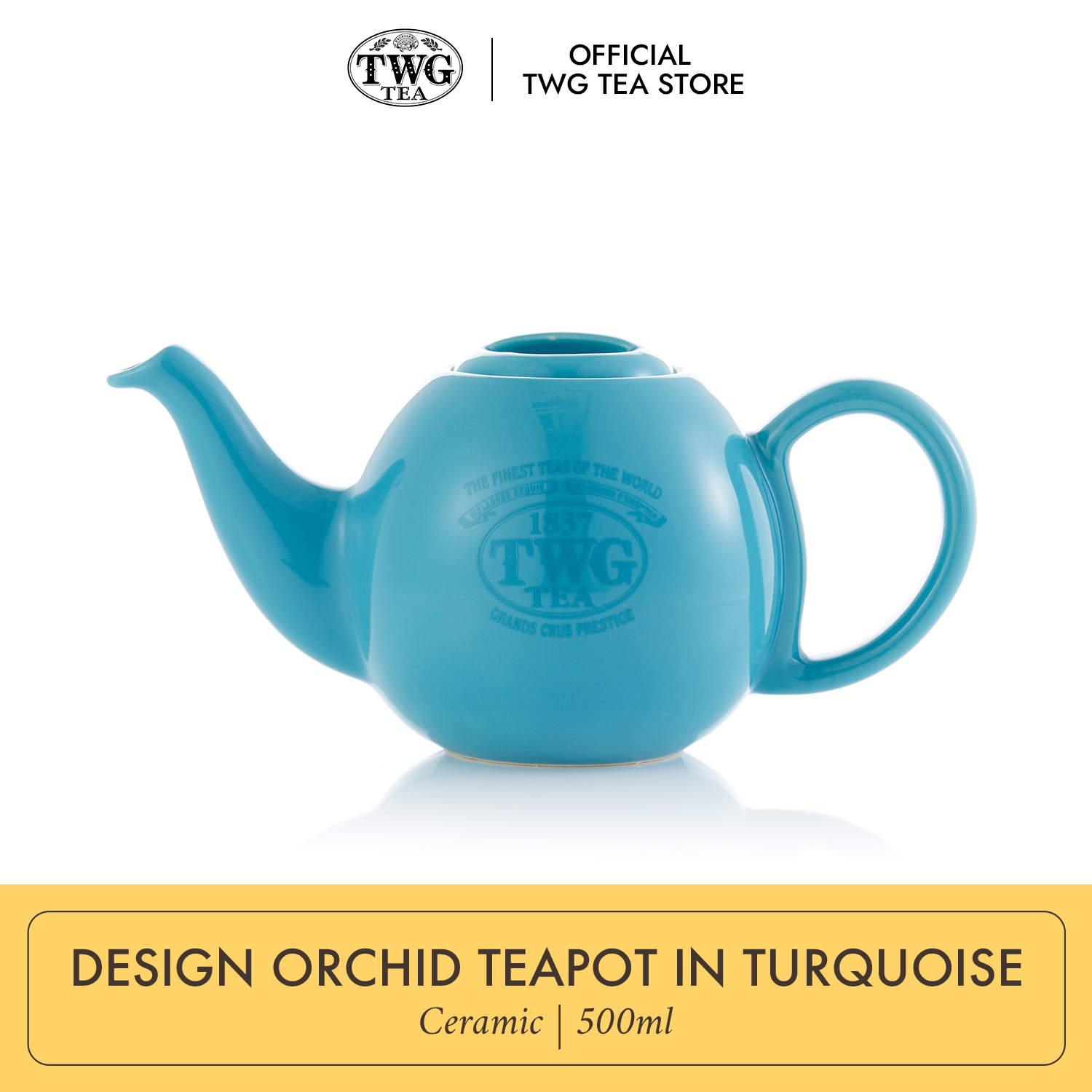 TWG Tea | Design Orchid Teapot in Ceramic in Turquoise | Lazada Singapore