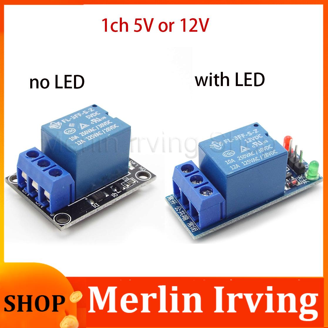 Merlin Irving Shop 1ch 2ch 4ch 8ch DC 5V 12V Relay Module Board With Optocoupler Relay Output Module For Arduino 1 2 4 8 way PLC Automation