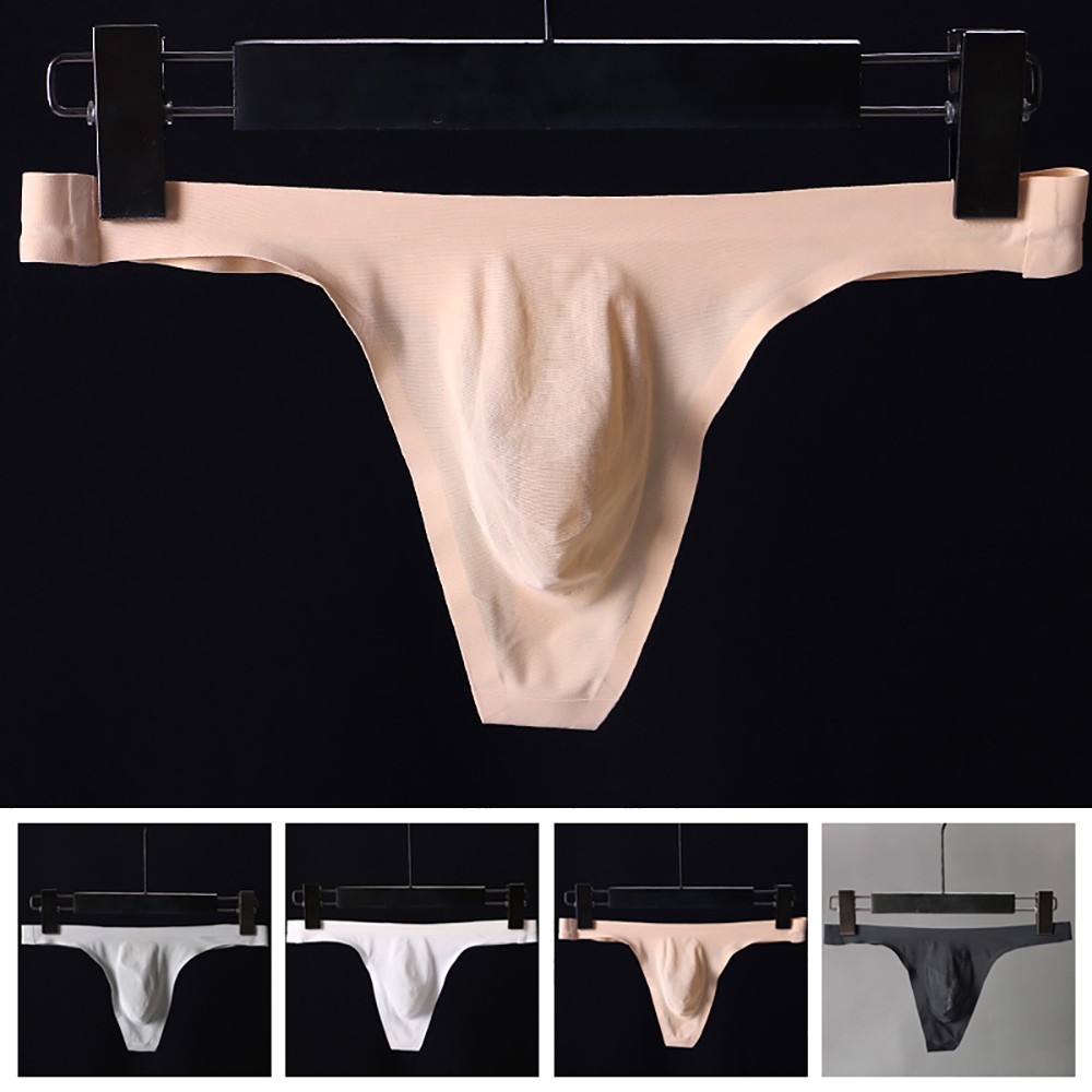 【specialthing】 Comfortable Stretchy T Back Briefs for Men in Apricot/Black/White/Gray 【Ready Stock】