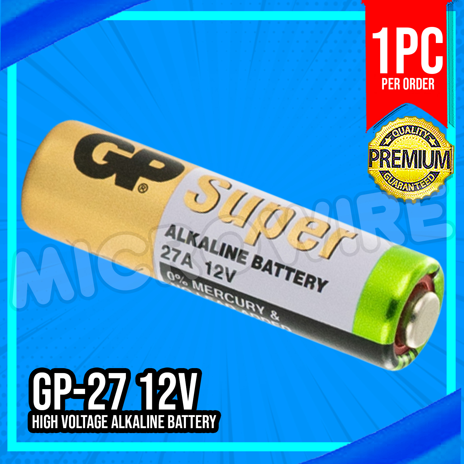 GP 27A 12V High Voltage Alkaline Battery ( PER PIECE ) | Lazada PH