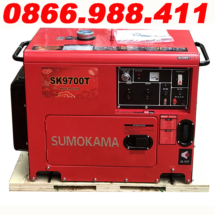 Máy phát điện chạy dầu 6kw sumokama sk9700t