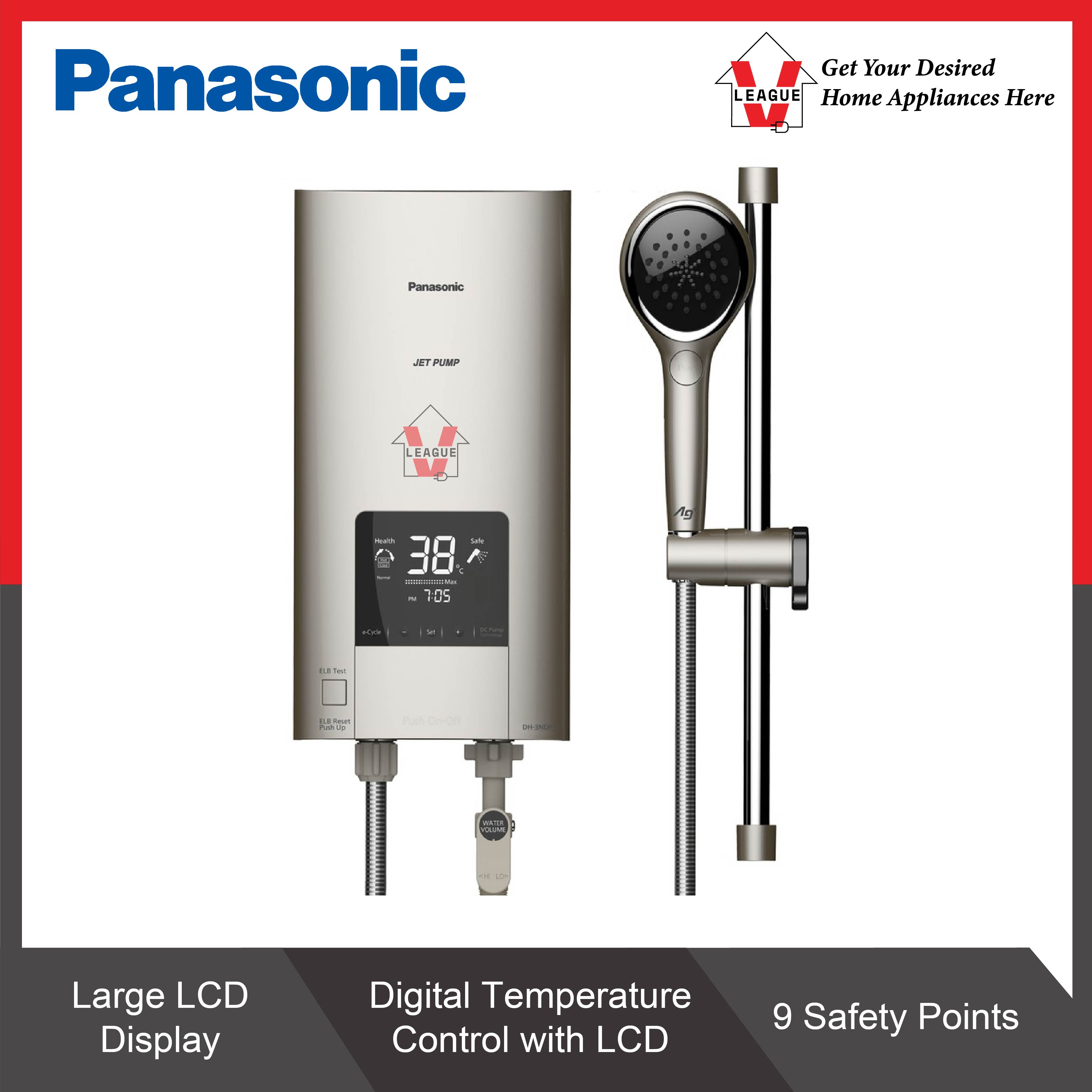 PANASONIC DH3NDP1MS Water Heater (Jet Pump) Lazada