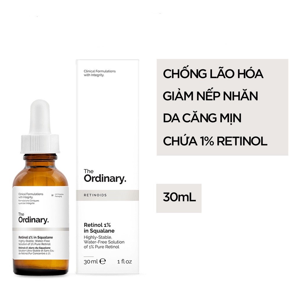 Tinh chất The Ordinary Retinol 0,2 % - 0,5% - 1% In Squalane 30ml