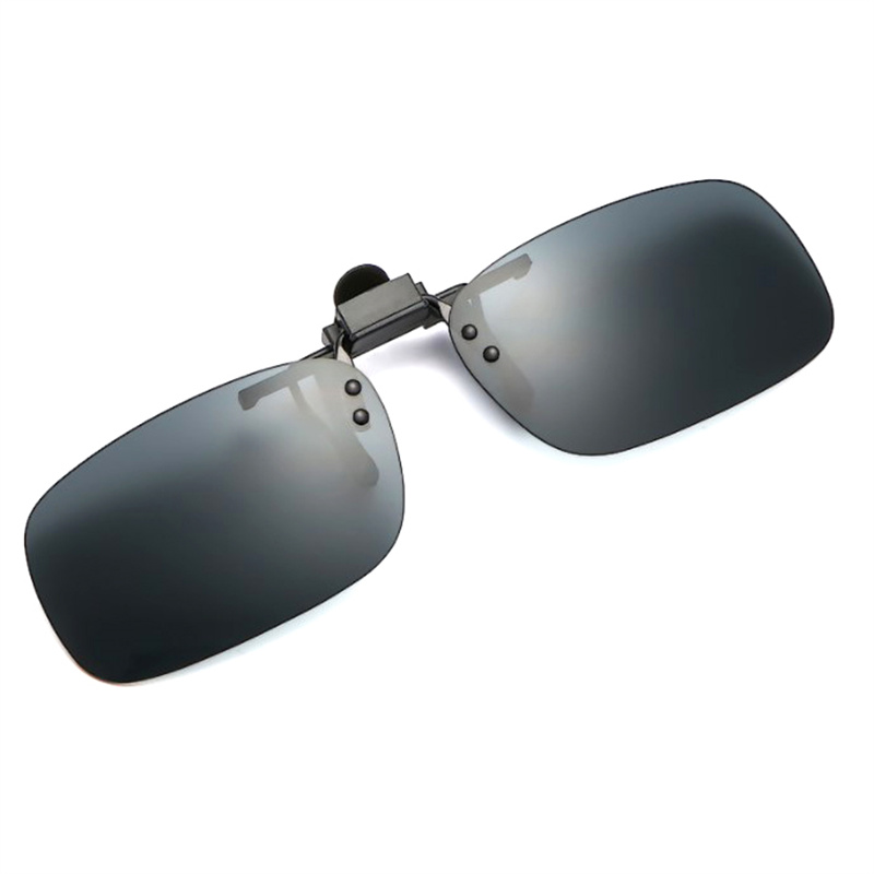 UV400 Day Night Vision Driving Clip On Sunglasses Flip Up Anti