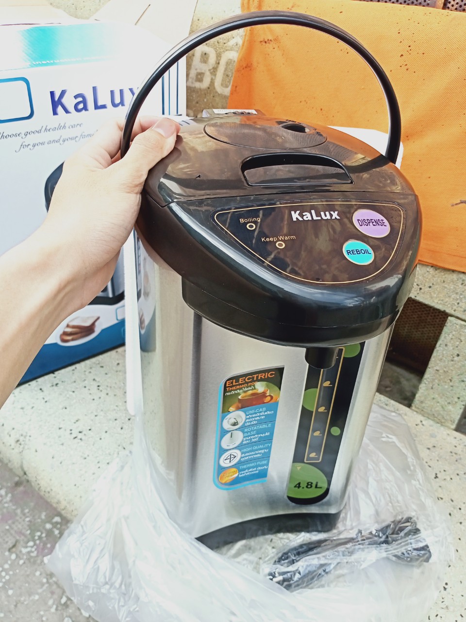 [CAO CẤP] BÌNH THỦY ĐIỆN INOX KALUX KL-048 ( 4.8 LÍT ) BÌình Giữ Nước Nóng Siêu Lâu Tiện LỢi Dễ Sử Dụng An Toàn Cho Người Già và Trẻ Nhỏ.BẢO HÀNH 1 ĐỔI 1