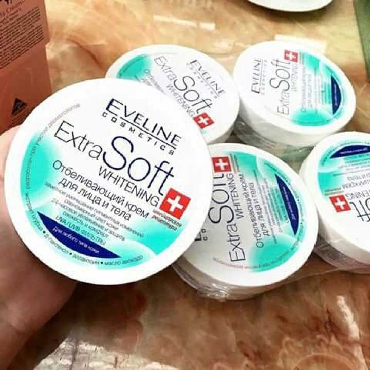 KEM DƯỠNG TRẮNG DA EVELINE EXTRA SOFT, Dùng cho mặt lẫn body