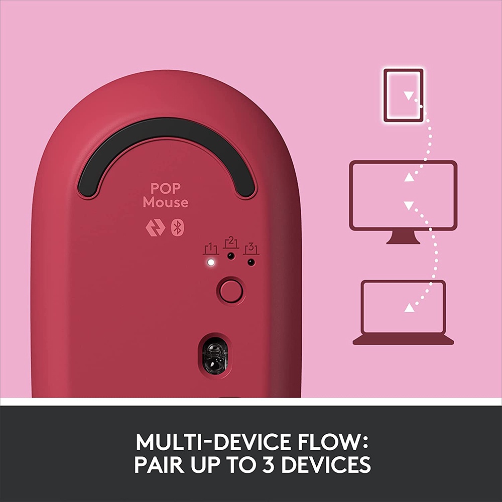 【100% Original】 Logitech POP Mouse, Wireless Mouse with Customizable Emojis