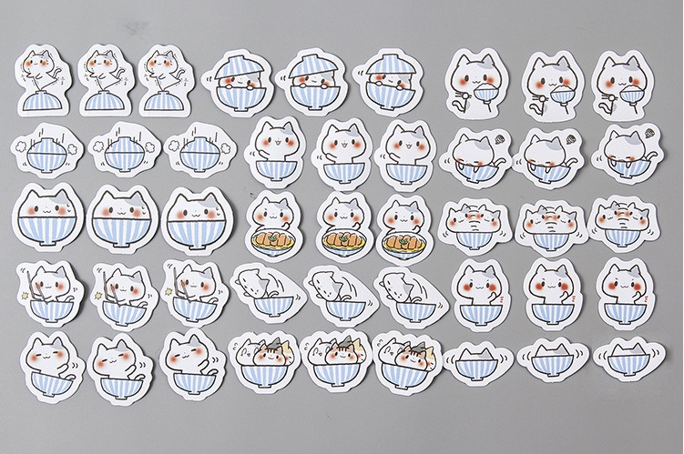 Hộp 45 stickers hình mèo