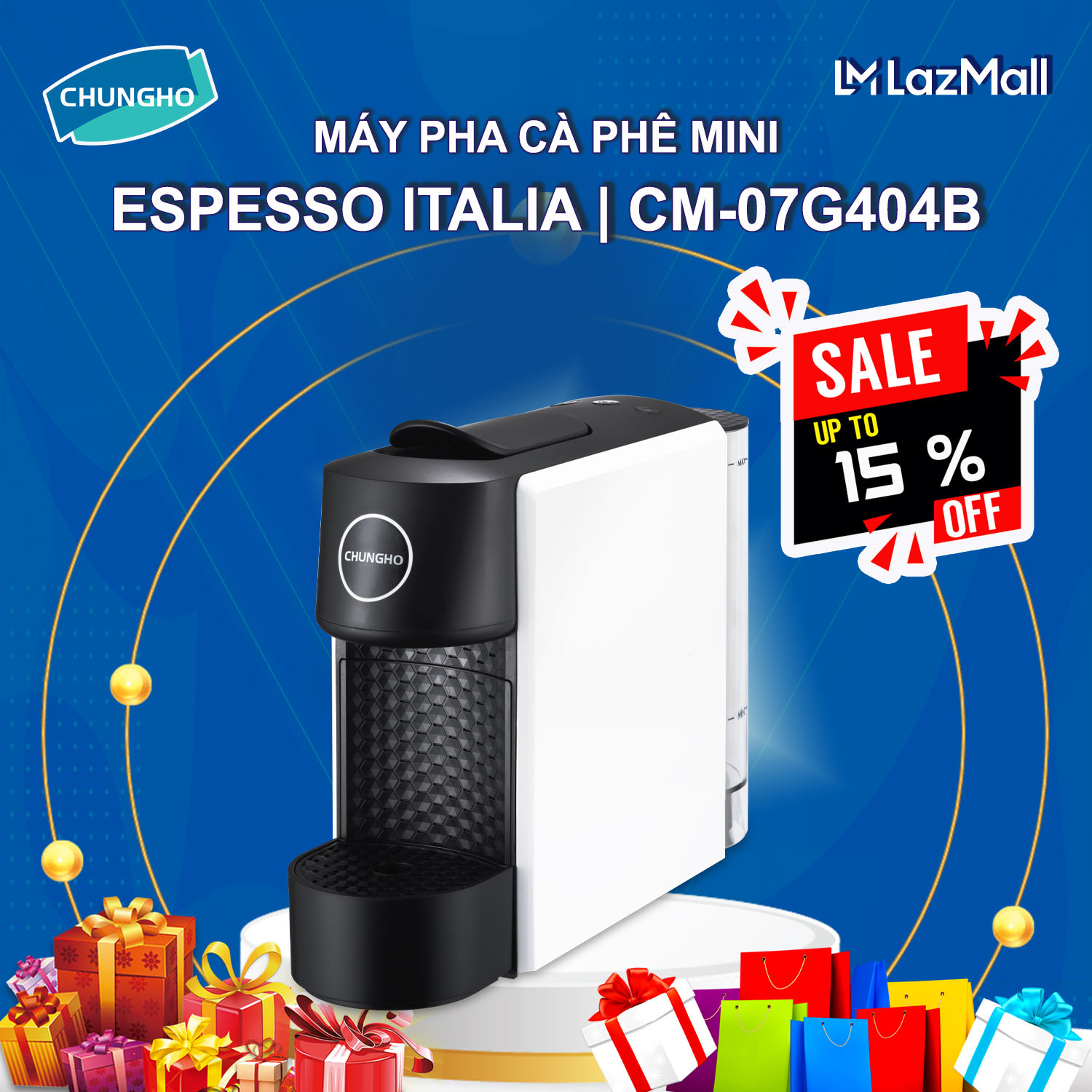 Máy pha cà phê viên nén ChungHo Espresso Italia