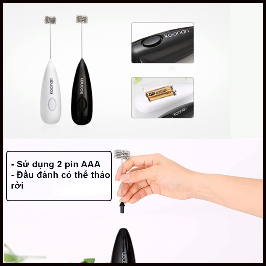 Máy Tạo Bọt Cà Phê 3 Lò Xo Koonan