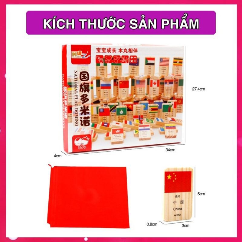 Đồ chơi gỗ Domino 12 màu 120 miếng