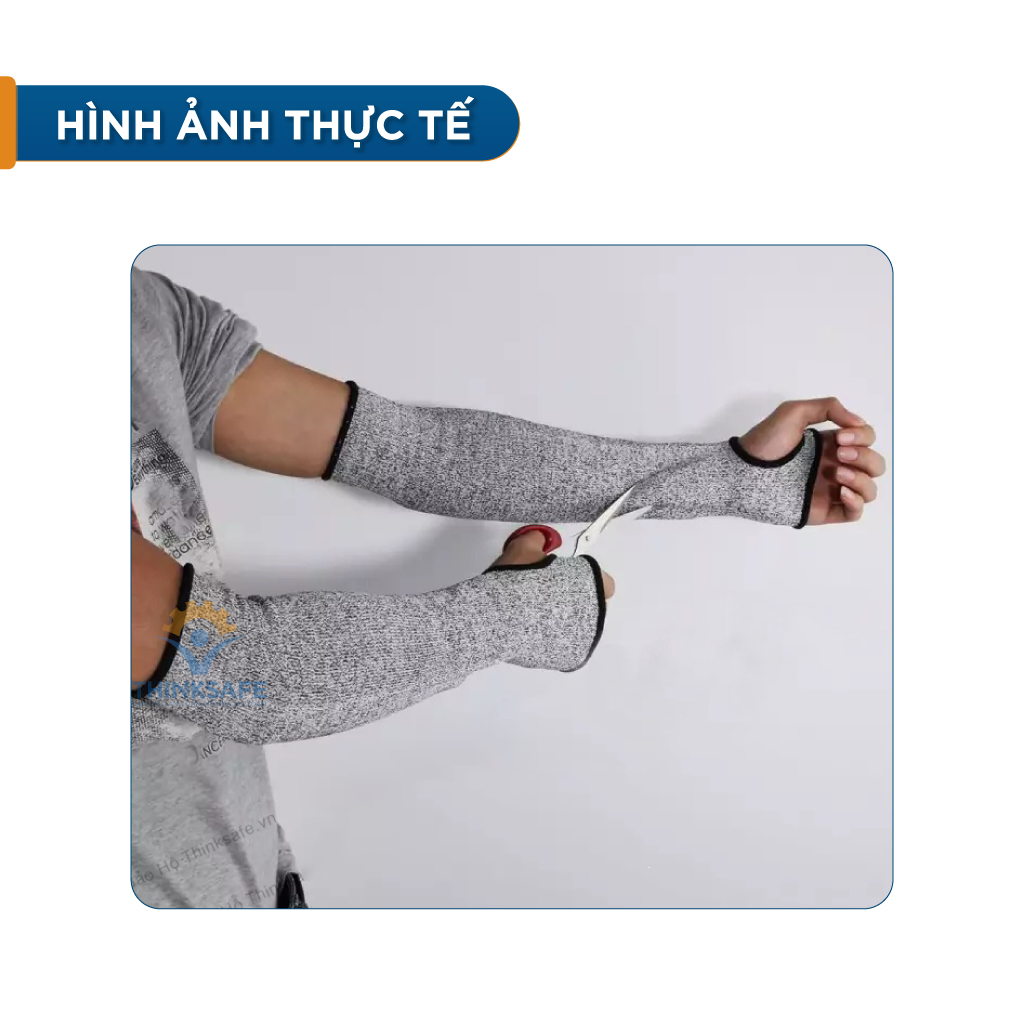 Ống tay chống cắt Deltaplus Econocut5M - Găng tay chống cắt khỏi những vật sắc nhọn như tôn kính - Bảo hộ Thinksafe