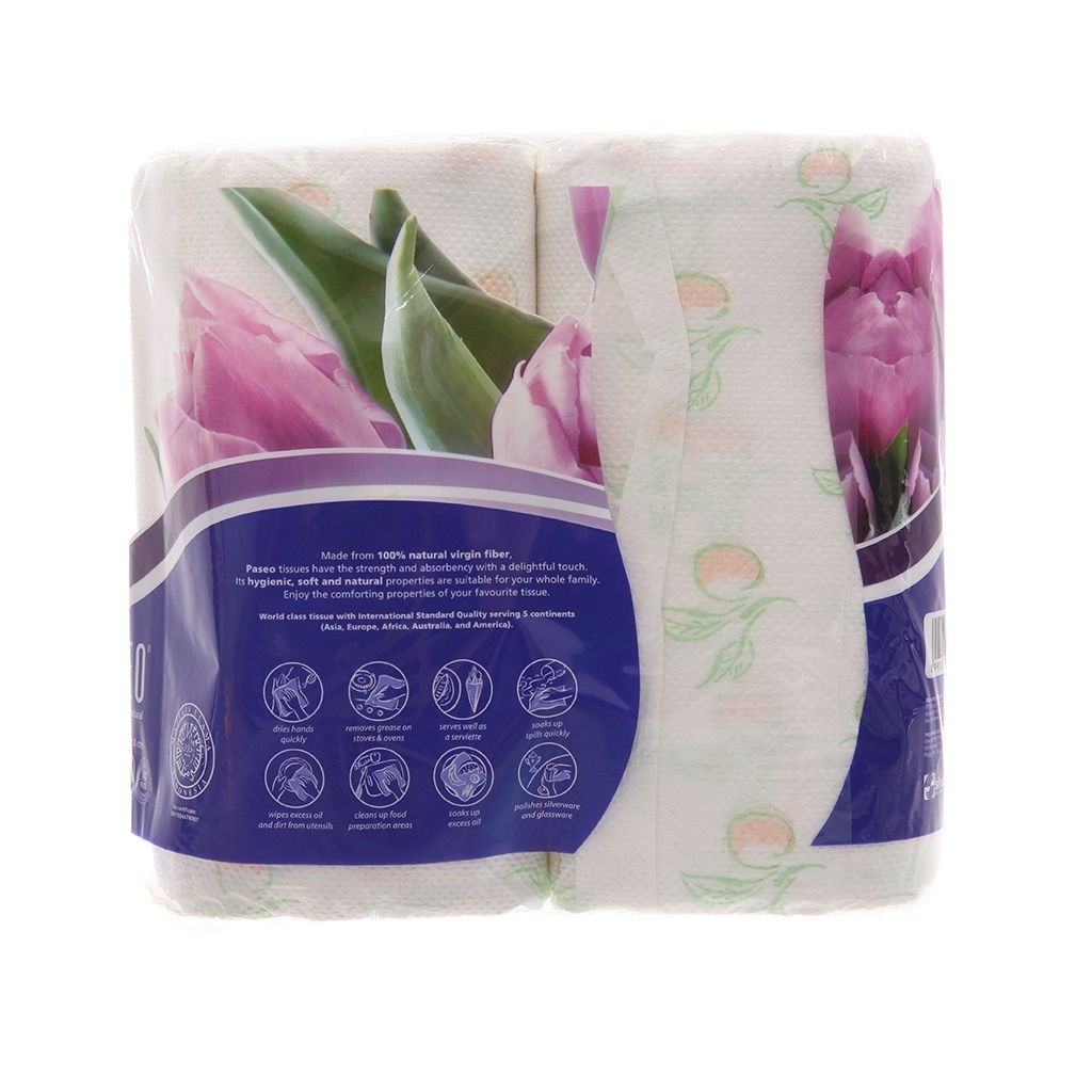 Giấy lau bếp đa năng Paseo (2 cuộn 2 lớp 70 tờ)/lốc