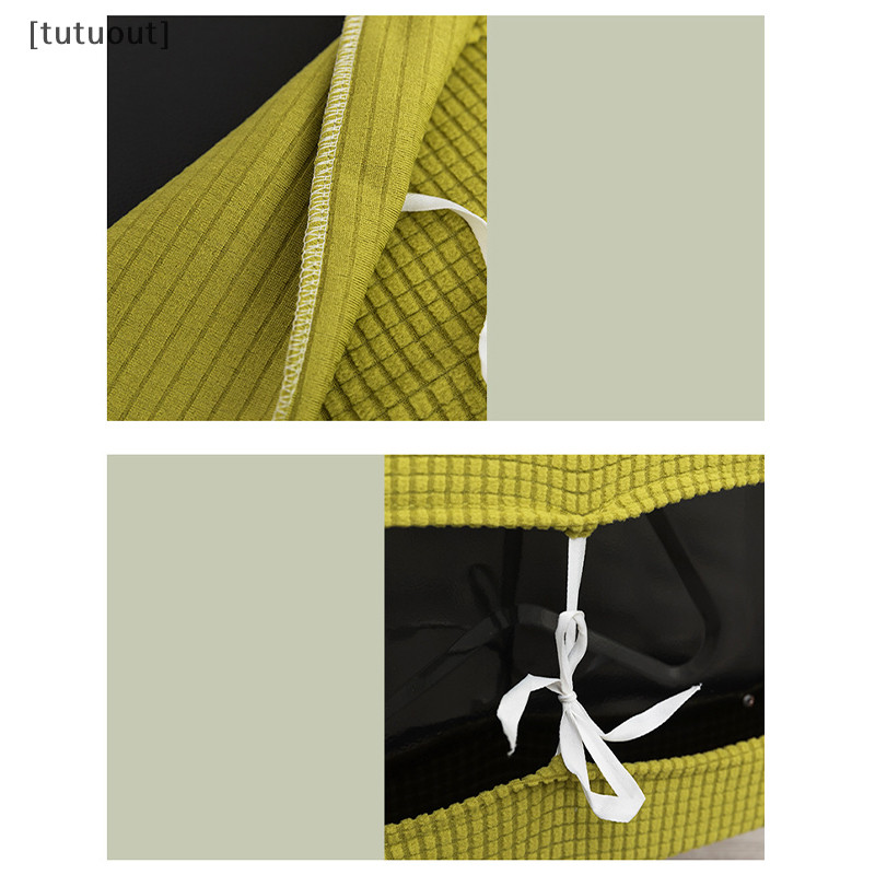[Tutorial] 1 set of household folding dining chairs, padded backrests, office computers, dust-proof sliding chairs, elastic VN