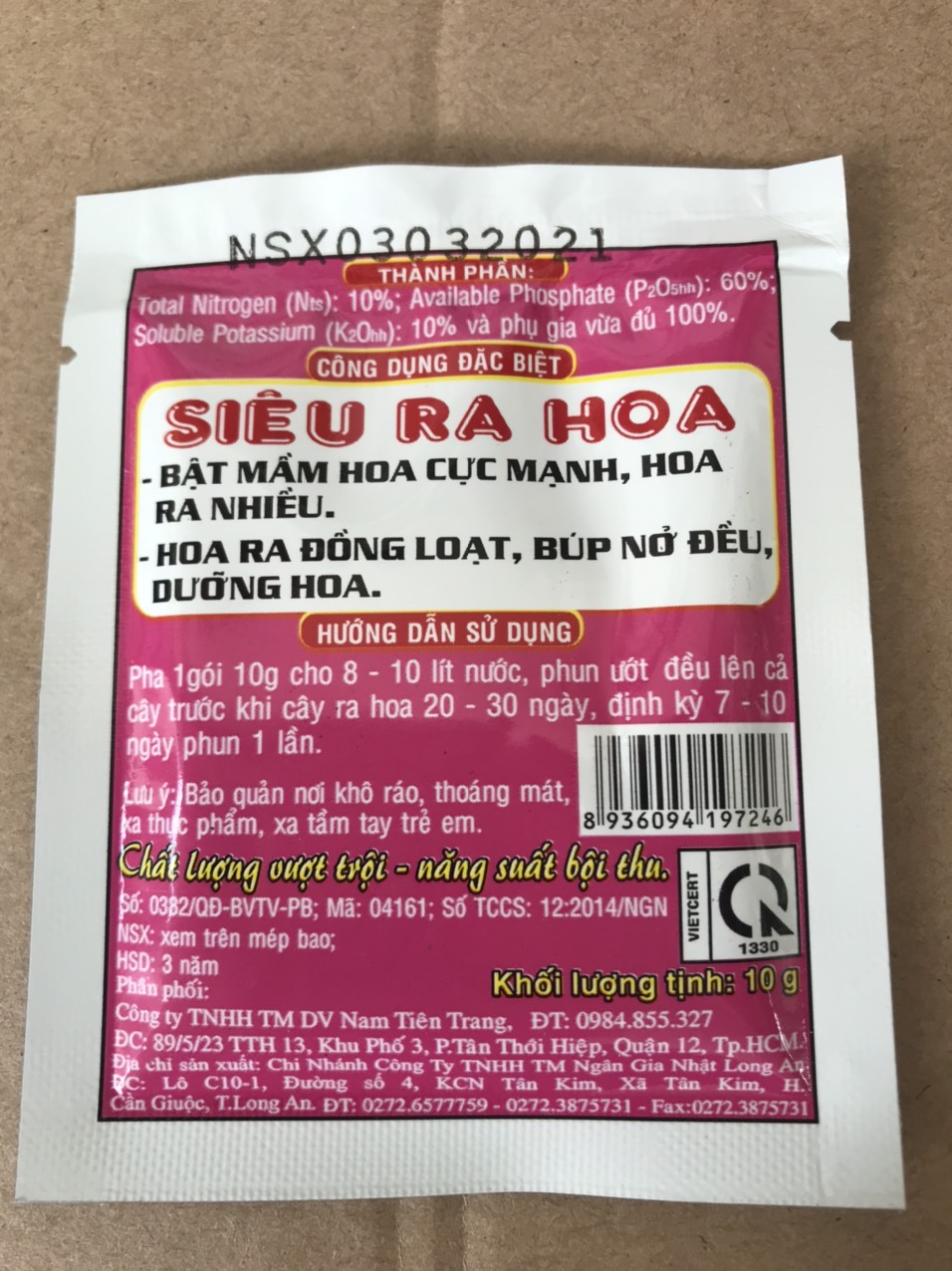 Phân Bón Lá THẦN KỲ 7 SIÊU RA HOA 10gr