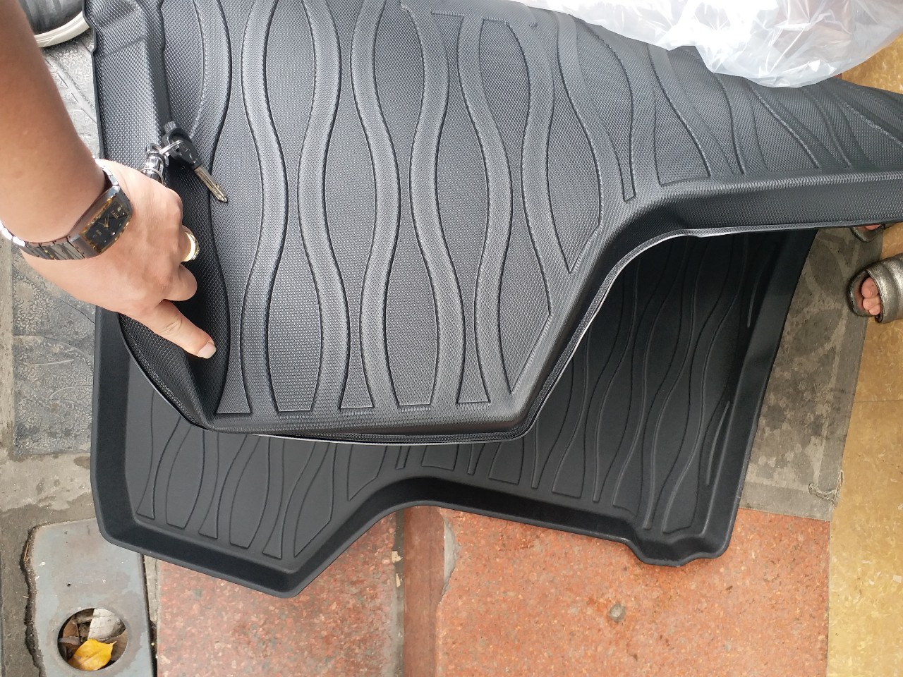 Mitsubishi attrage plastic trunk liner