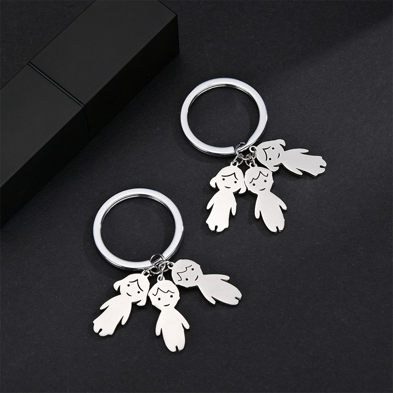 Personalized Boy Girl Pendant Engrave Name Keychain For Women Stainless ...
