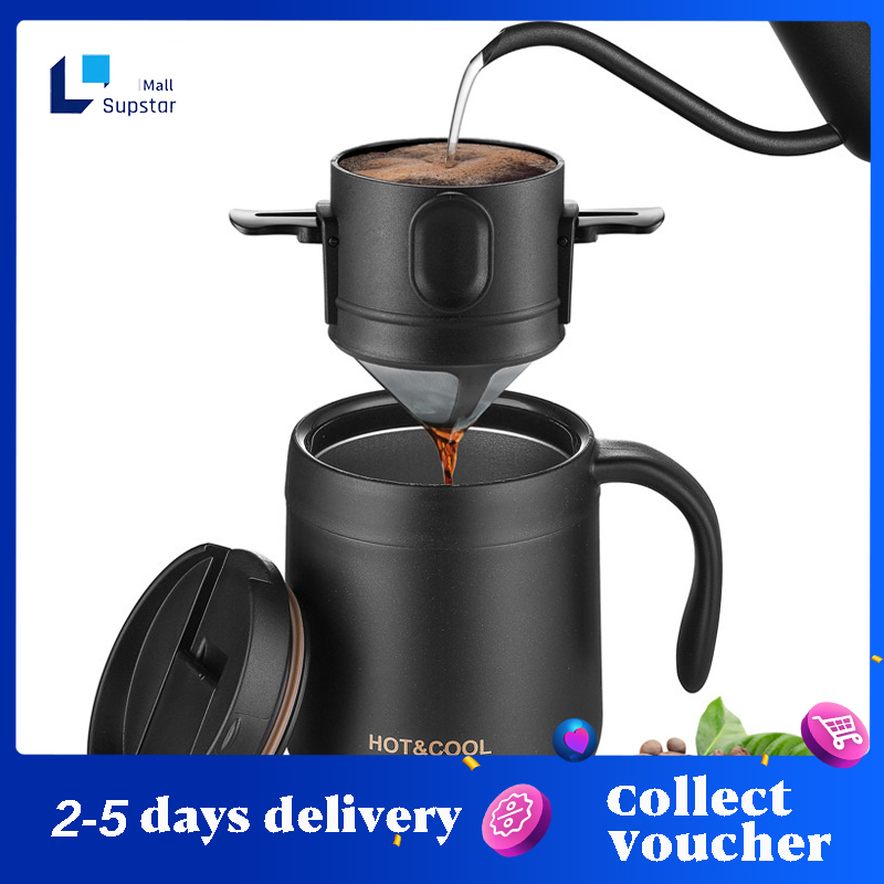 Portable Foldable Coffee Filter Stainless Steel Easy Clean Reusable Coffee Funnel Paperless Pour