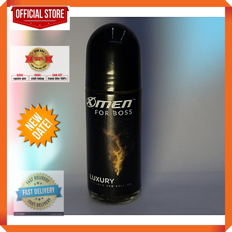 Lăn ngăn mùi xmen for boss vàng 50ml vàng 50ml
