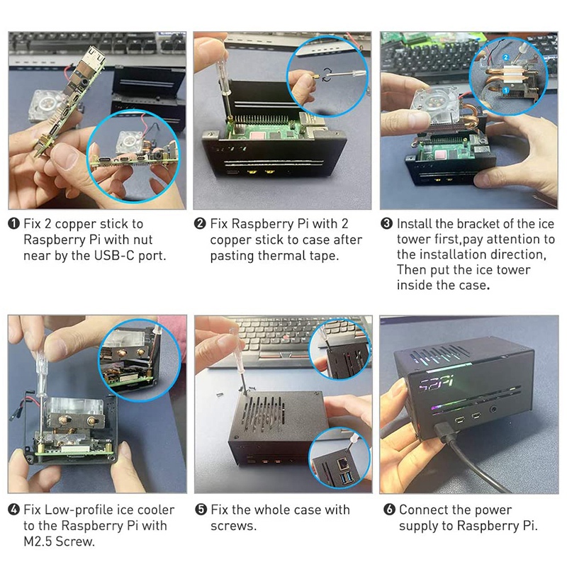 Metal Case for Raspberry Pi 4 & Raspberry Pi Horizontal ICE CPU Cooling ...